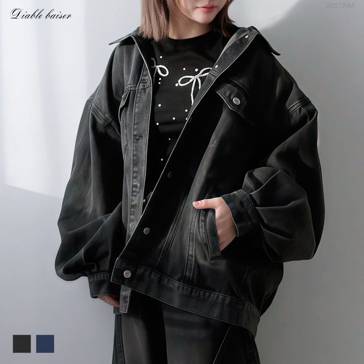 オーバーサイズＧジャンジャケット 韓国 夢展望 | 夢展望 | 詳細画像1 