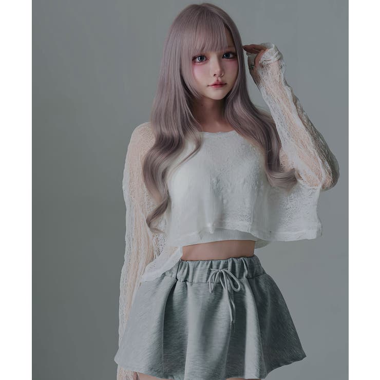 短丈ゆるシアートップス 韓国 夢展望 Diable baiser | 夢展望 | 詳細画像2 