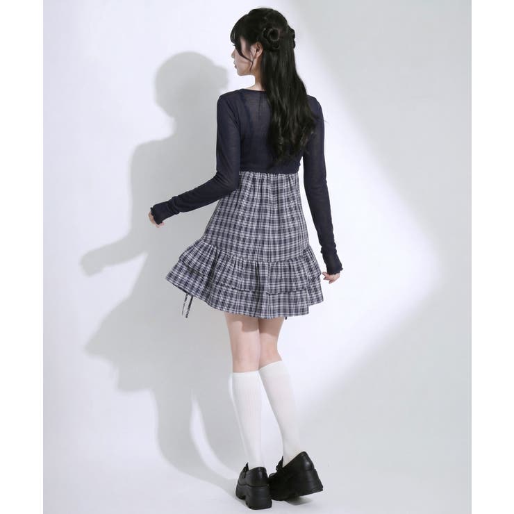 アンサンブルドロストミニワンピース 韓国 夢展望 Rose | 夢展望 | 詳細画像4 