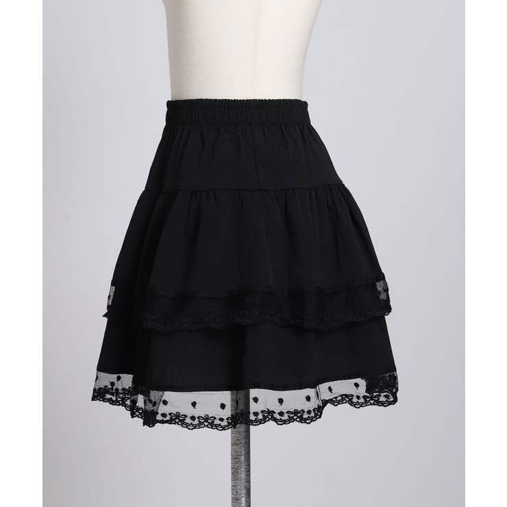 リボン柄レースティアードミニスカート 量産型 地雷系 夢展望 RS | 夢展望 | 詳細画像13 