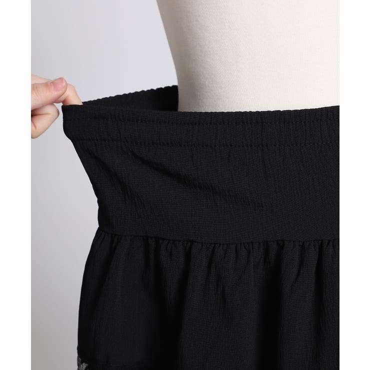 リボン柄レースティアードミニスカート 量産型 地雷系 夢展望 RS | 夢展望 | 詳細画像16 