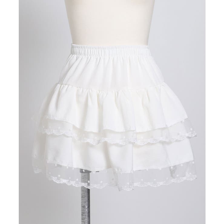 リボン柄レースティアードミニスカート 量産型 地雷系 夢展望 RS | 夢展望 | 詳細画像19 