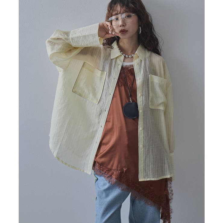 アシンメトリーレースサテンキャミ 韓国 夢展望 bohmal | 夢展望 | 詳細画像10 