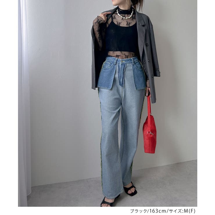 ストレッチ レース ハイネック ロンT 韓国 夢展望 bohmal | 夢展望 | 詳細画像14 