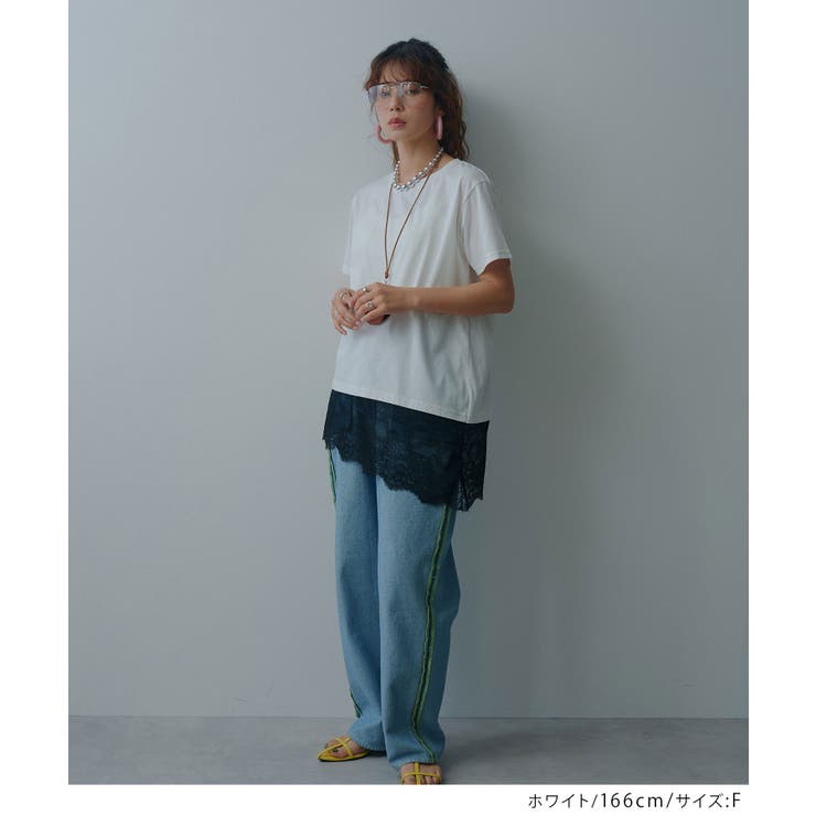 レイヤードレースTシャツ 韓国 夢展望 bohmal | 夢展望 | 詳細画像6 