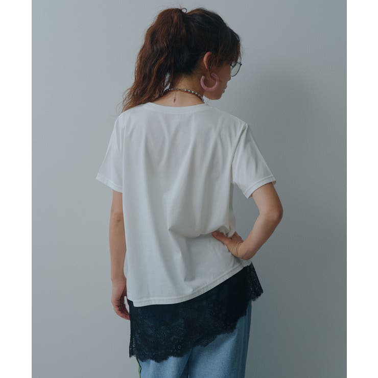 レイヤードレースTシャツ 韓国 夢展望 bohmal | 夢展望 | 詳細画像8 