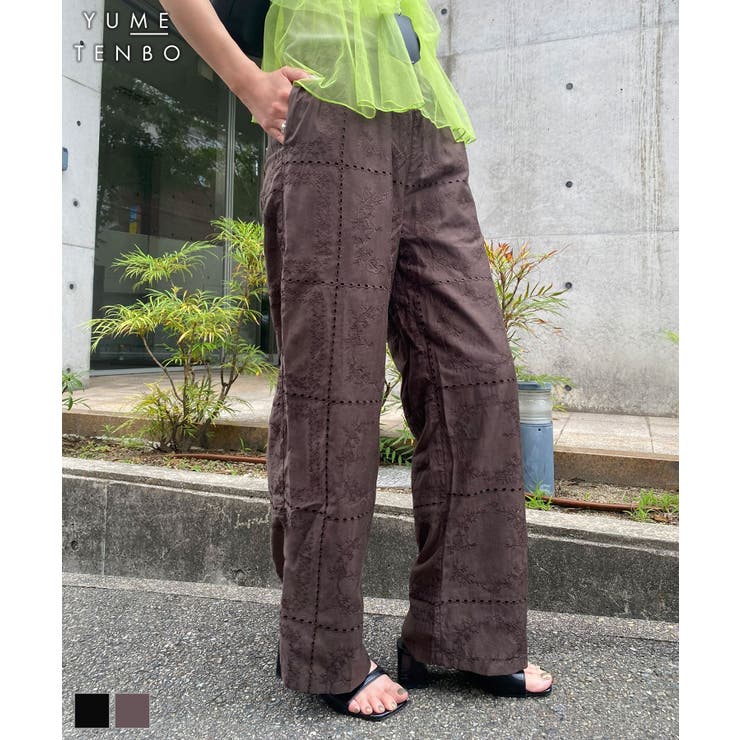 パッチワーク風総刺繍シアーパンツ 韓国 夢展望 bohmal | 夢展望 | 詳細画像1 