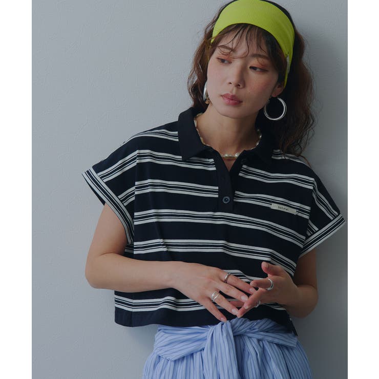 マルチボーダーポロTシャツ 韓国 夢展望 bohmal | 夢展望 | 詳細画像4 