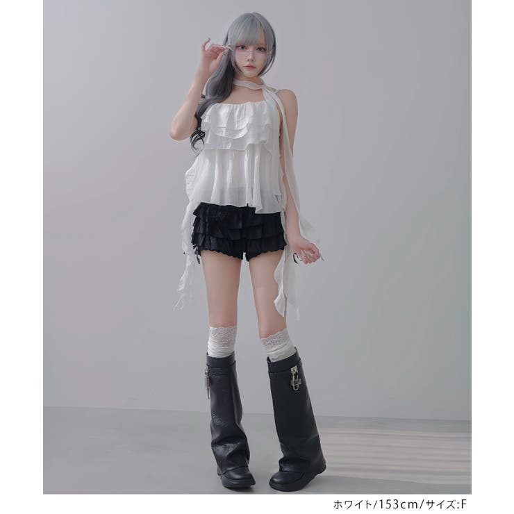 ティアード フリルキャミソール チョーカーリボン付 | 夢展望 | 詳細画像2 