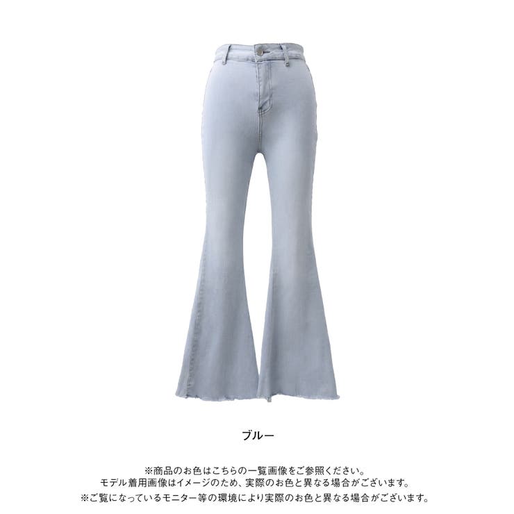 バックリボン ストレッチ フレアデニムパンツ | 夢展望 | 詳細画像32 
