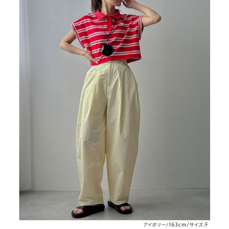 パイピングタックカーブパンツ 韓国 夢展望 bohmal | 夢展望 | 詳細画像2 