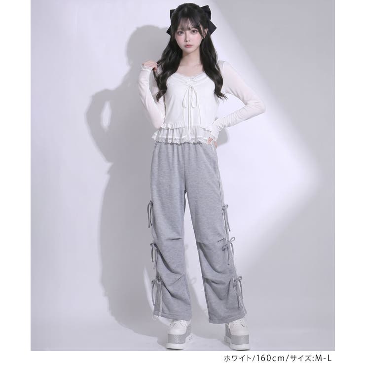 フリルキャミソール×ボレロカーディガンセット【大きいサイズあり】 韓国 夢展望 | 夢展望 | 詳細画像2 