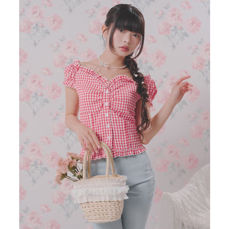 プリーツフリルバスケットバッグ 韓国 夢展望 Rose | 夢展望 | 詳細画像6 