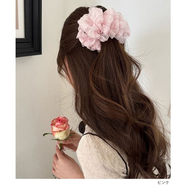 フリフリチュールヘアクリップ 韓国 夢展望 Rose | 夢展望 | 詳細画像4 