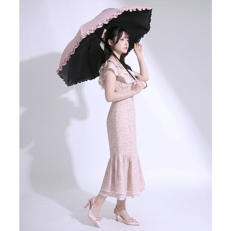 【雨晴兼用】ガーリーフリル日傘 韓国 夢展望 Rose | 夢展望 | 詳細画像2 
