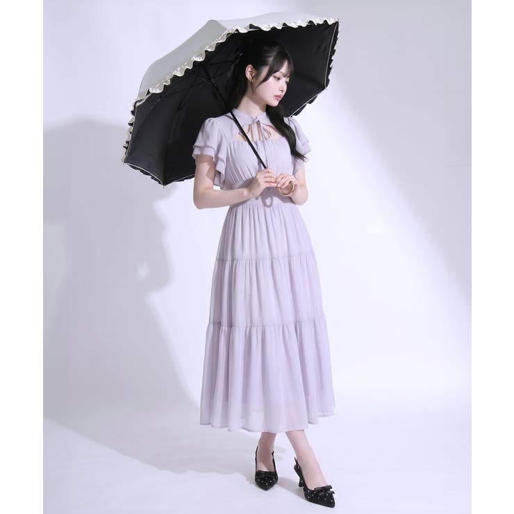 【雨晴兼用】ガーリーフリル日傘 韓国 夢展望 Rose | 夢展望 | 詳細画像4 