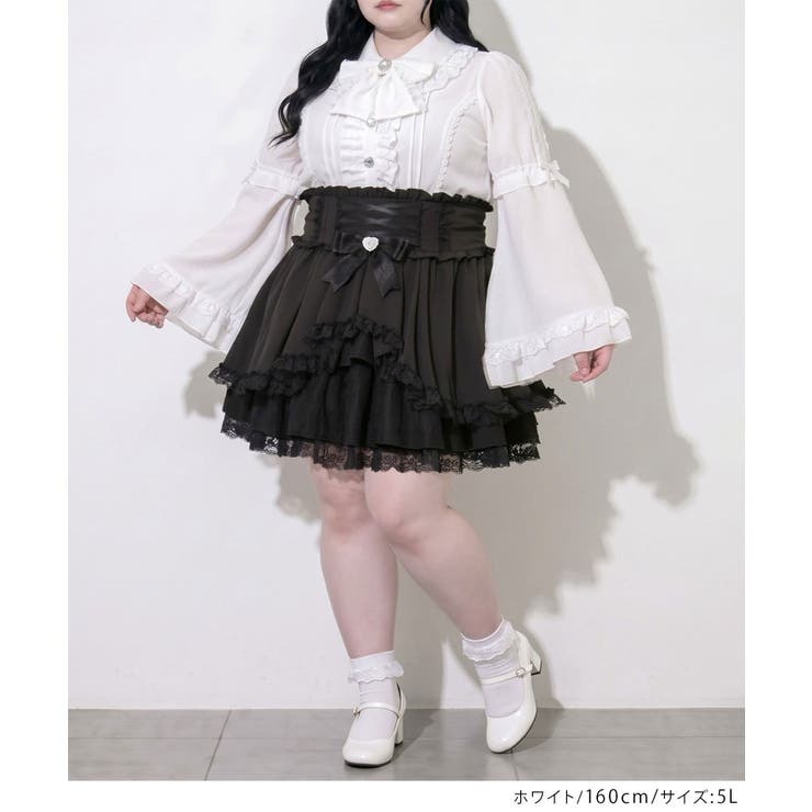 フリルはしごレース姫袖ブラウス 韓国 夢展望 Whip | 夢展望 | 詳細画像2 