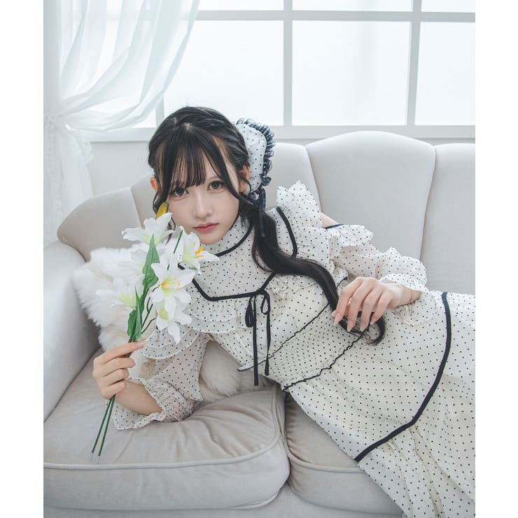 オリジナルハートチャーム付ドットシュシュ 韓国 夢展望 Lilymel | 夢展望 | 詳細画像5 