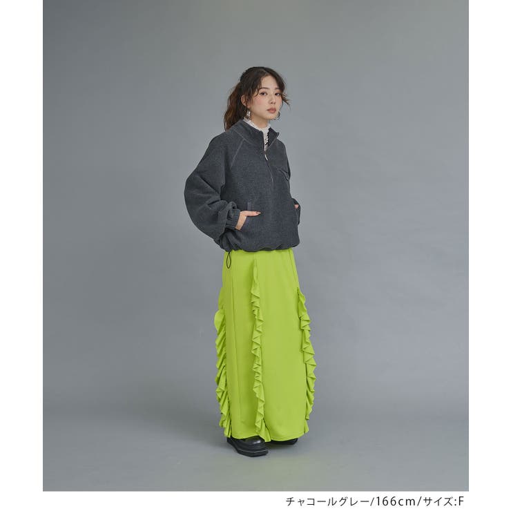 異素材フリースハーフジッフプルオーバー 韓国 夢展望 bohmal | 夢展望 | 詳細画像3 