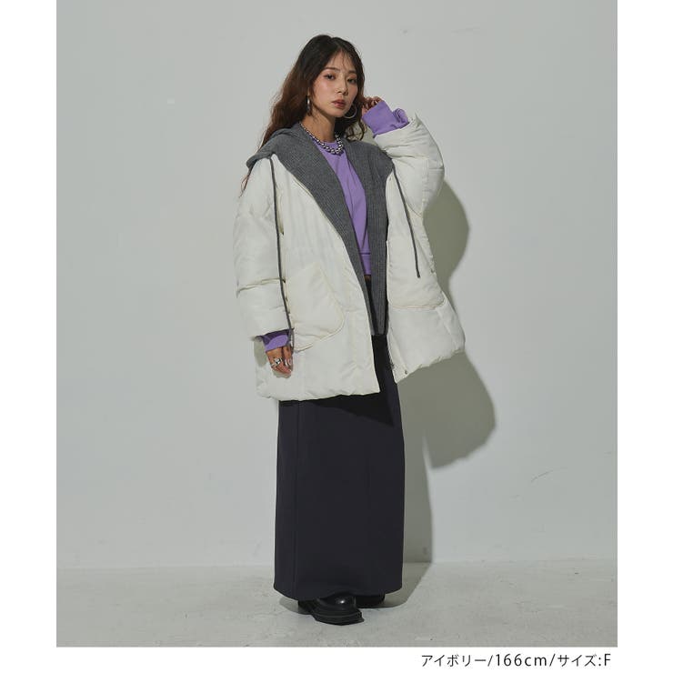 ノーカラー中綿ミドルジャケットブルゾン 韓国 夢展望 bohmal | 夢展望 | 詳細画像5 