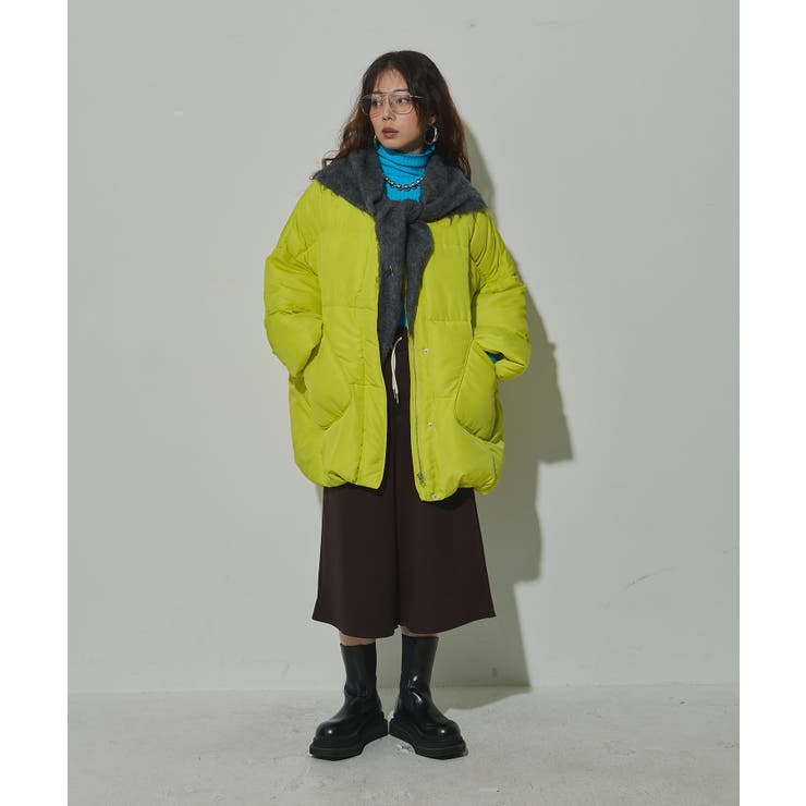 ノーカラー中綿ミドルジャケットブルゾン 韓国 夢展望 bohmal | 夢展望 | 詳細画像17 