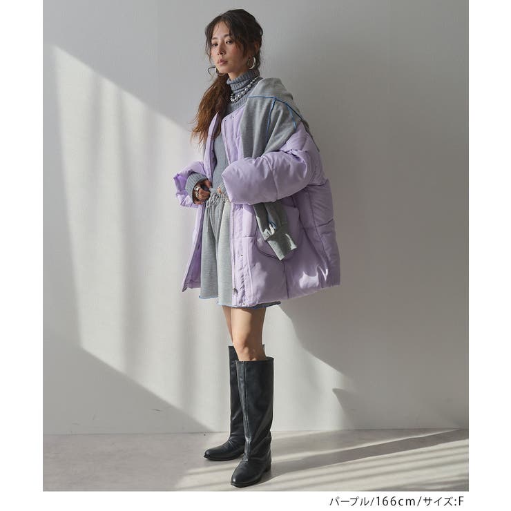 ノーカラー中綿ミドルジャケットブルゾン 韓国 夢展望 bohmal | 夢展望 | 詳細画像21 