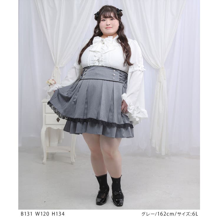 レースアップハートプリーツスカート 韓国 夢展望 Whip | 夢展望 | 詳細画像2 