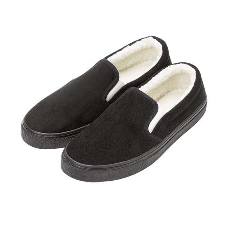 フェイクスエードブラック | スニーカー ボア スリッポン | 夢展望