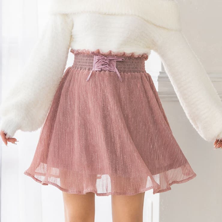 スカート ウエストレースアップ ラメプリーツ 品番 Yu 夢展望 ユメテンボウ のレディースファッション通販 Shoplist ショップリスト