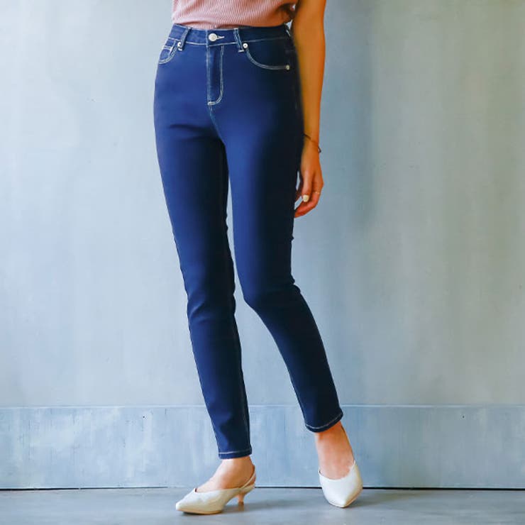 インディゴ | 美脚デニムストレッチスキニーパンツ 韓国 オルチャン 夢展望 | 夢展望