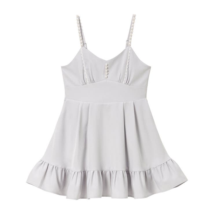 ミニ　ブルーグレー | パールスタッズリボンジャンスカ 量産型 地雷系 夢展望 | DearMyLove