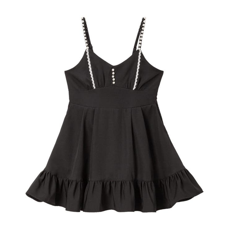 ミニ　ブラック | パールスタッズリボンジャンスカ 量産型 地雷系 夢展望 | DearMyLove