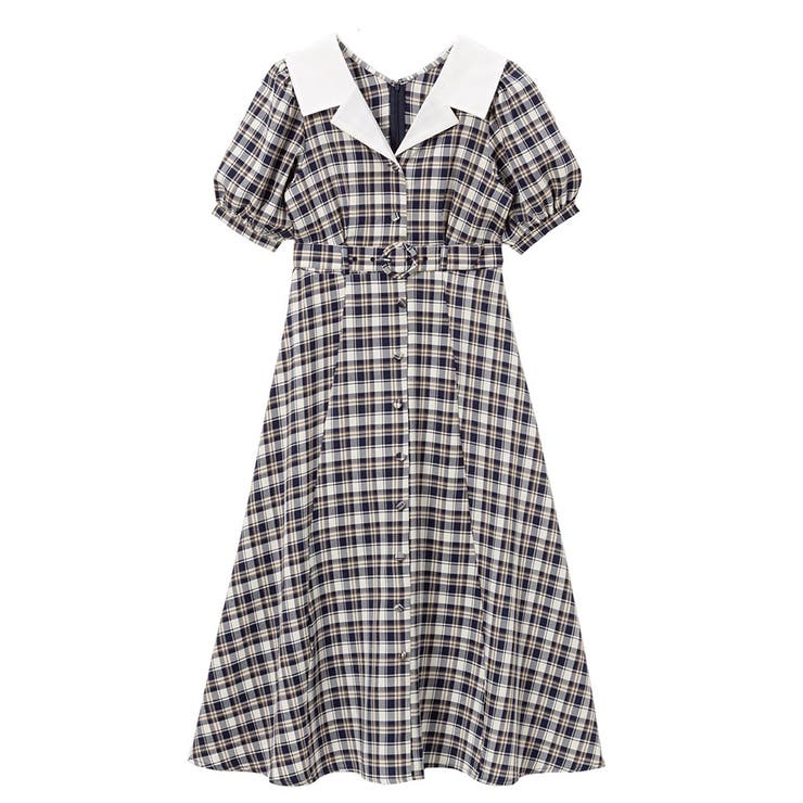 ロング ネイビー | オープンカラーオトナフレンチワンピース 量産型 地雷系 夢展望 | DearMyLove