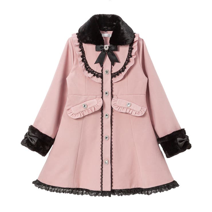 楽天市場】レースフリルビジュープリンセスリボンコート
