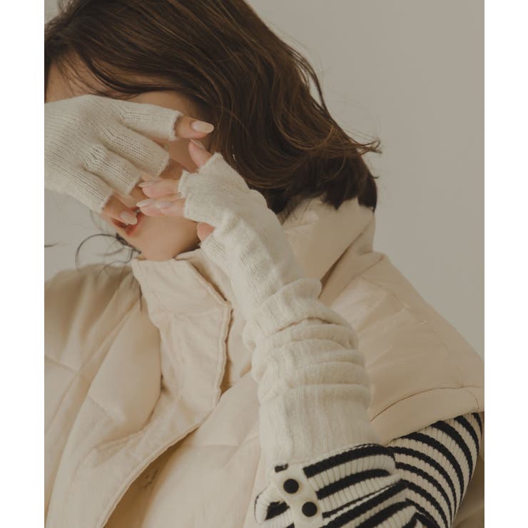 オフホワイト | グローブアームウォーマー 韓国 夢展望 | 夢展望