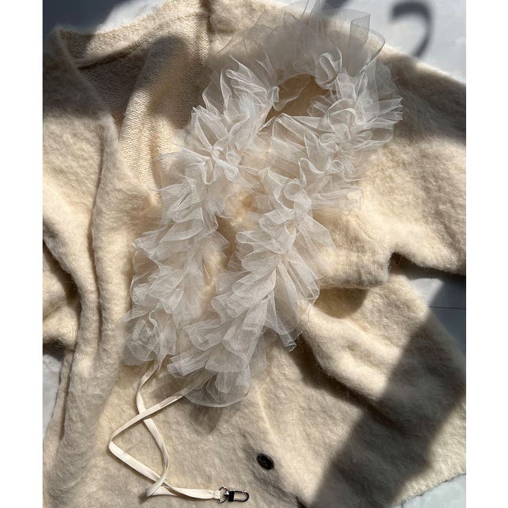 アイボリー | チュールフリルストラップ 韓国 夢展望 | 夢展望