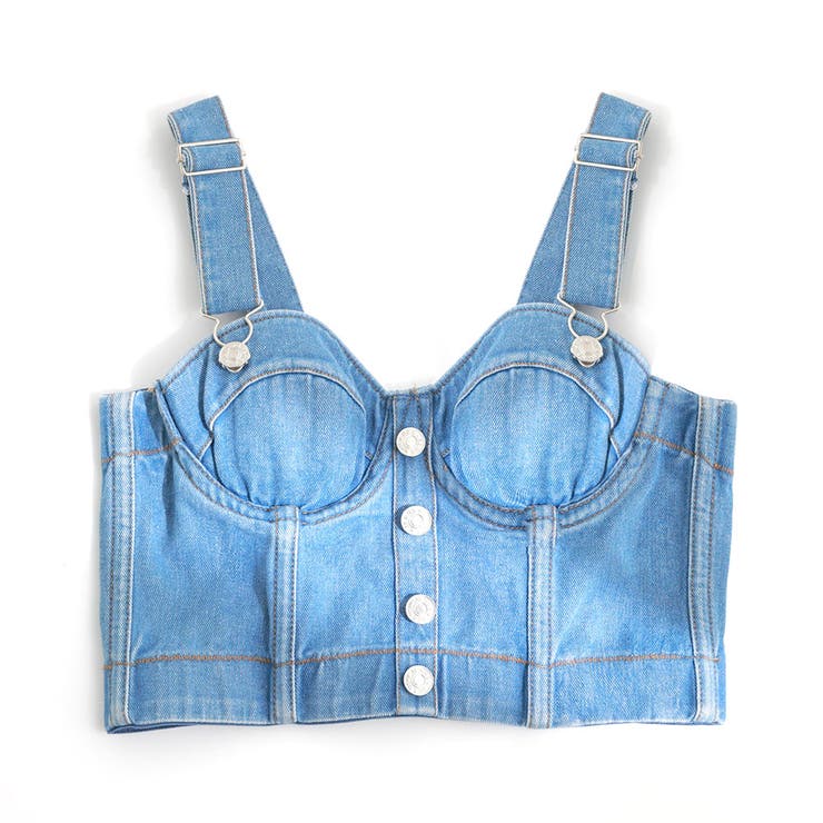 ブルー | デニムビスチェ 韓国 夢展望 | 夢展望