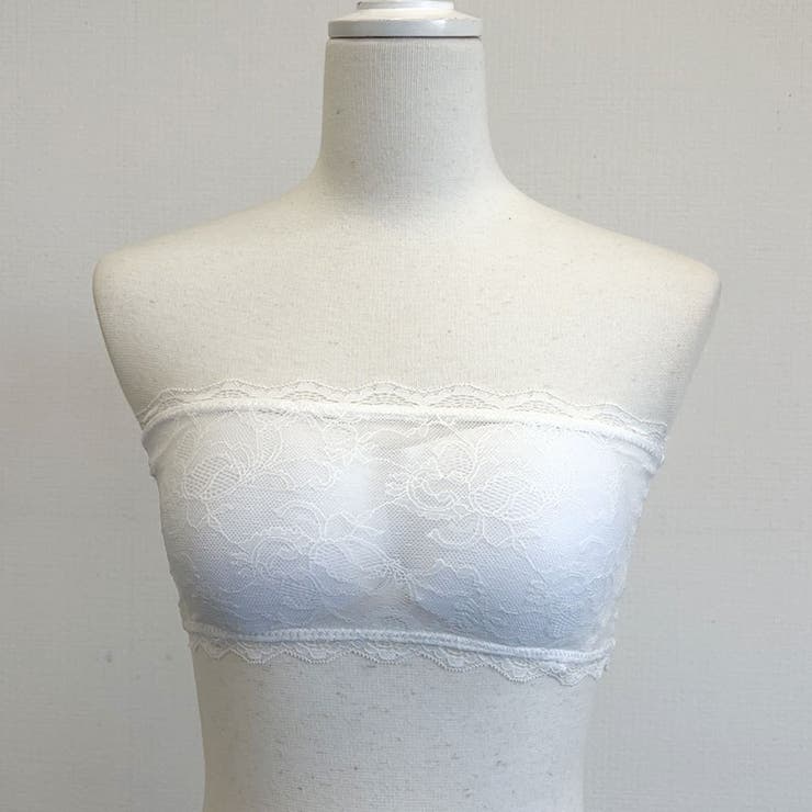 ホワイト | バストパット付総レースベアキャミトップス 韓国 夢展望 | 夢展望