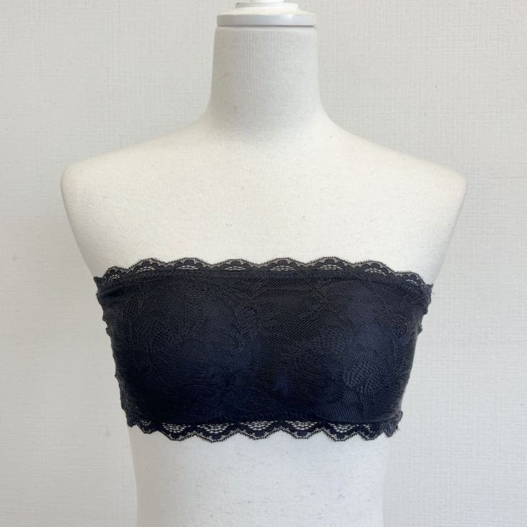 ブラック | バストパット付総レースベアキャミトップス 韓国 夢展望 | 夢展望