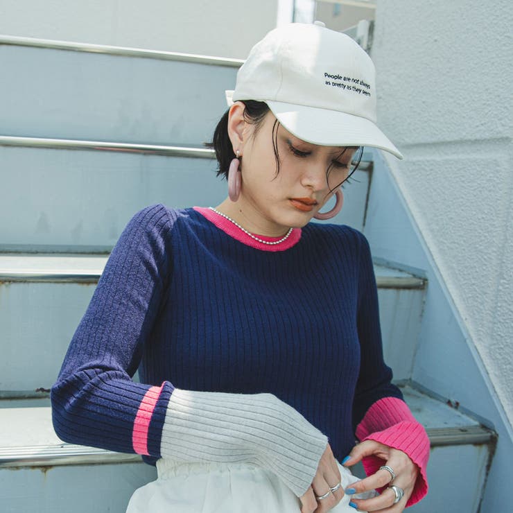 アイボリー | カラーロゴキャップ 韓国 夢展望 bohmal(ボマール) | 夢展望