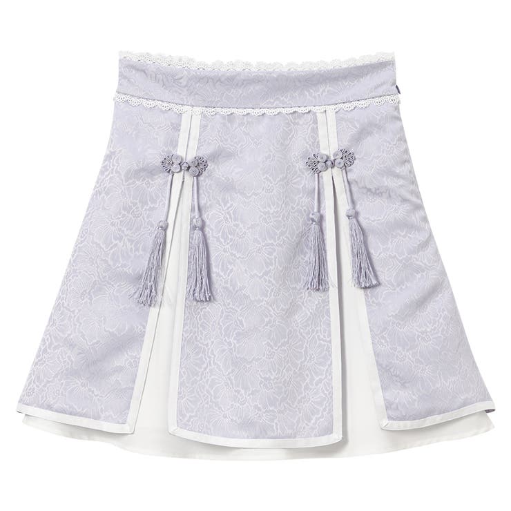 ブルー×ホワイト | チャイナラインスリットスカート 量産型 地雷系 夢展望 | DearMyLove