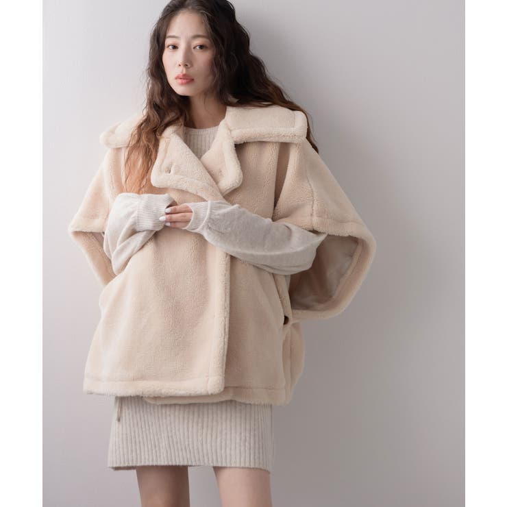 アイボリー | テディベアポンチョコート 韓国 夢展望 | 夢展望