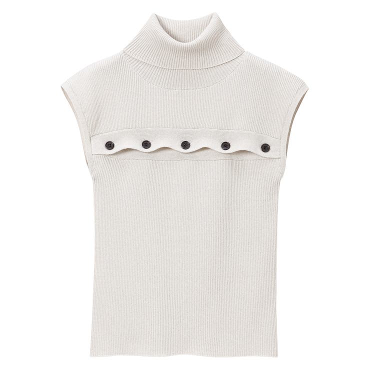 ホワイト | カットオフノースリーブサマーニット 量産型 地雷系 夢展望 | DearMyLove