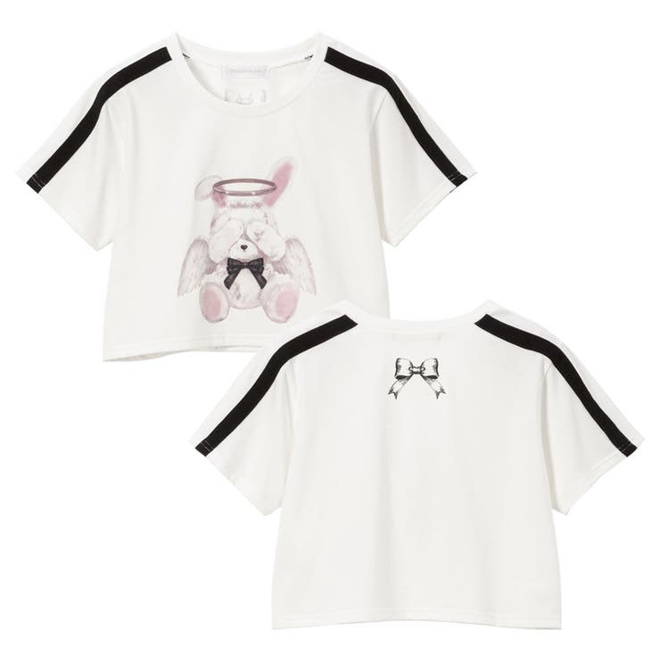 ホワイト×天使うさぎ | 選べるプリントクロップドT 量産型 地雷系 夢展望 | DearMyLove