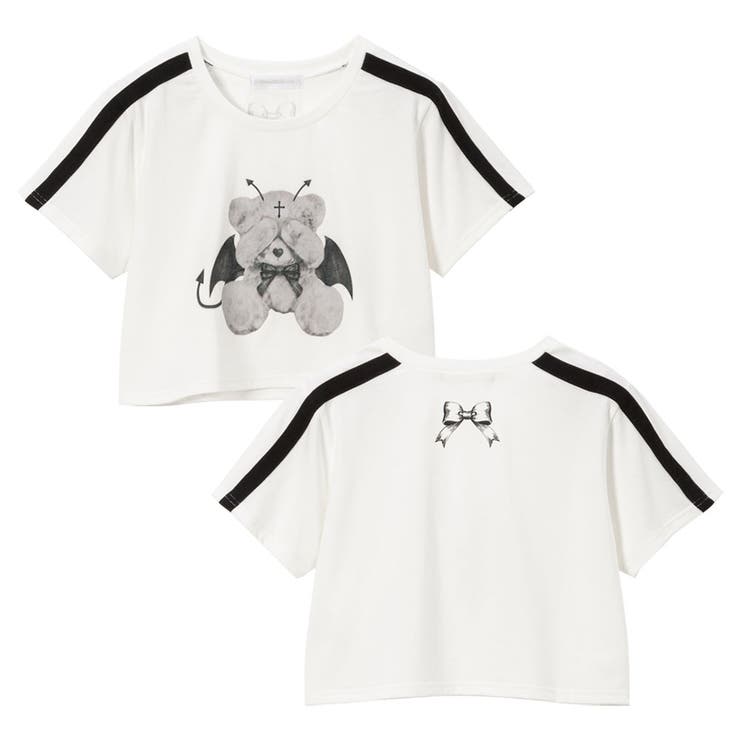 ホワイト×悪魔くま | 選べるプリントクロップドT 量産型 地雷系 夢展望 | DearMyLove