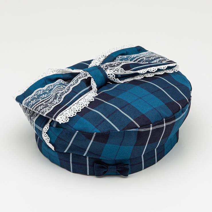 ネイビー | チェックリボンベレー帽 量産型 地雷系 夢展望 | DearMyLove