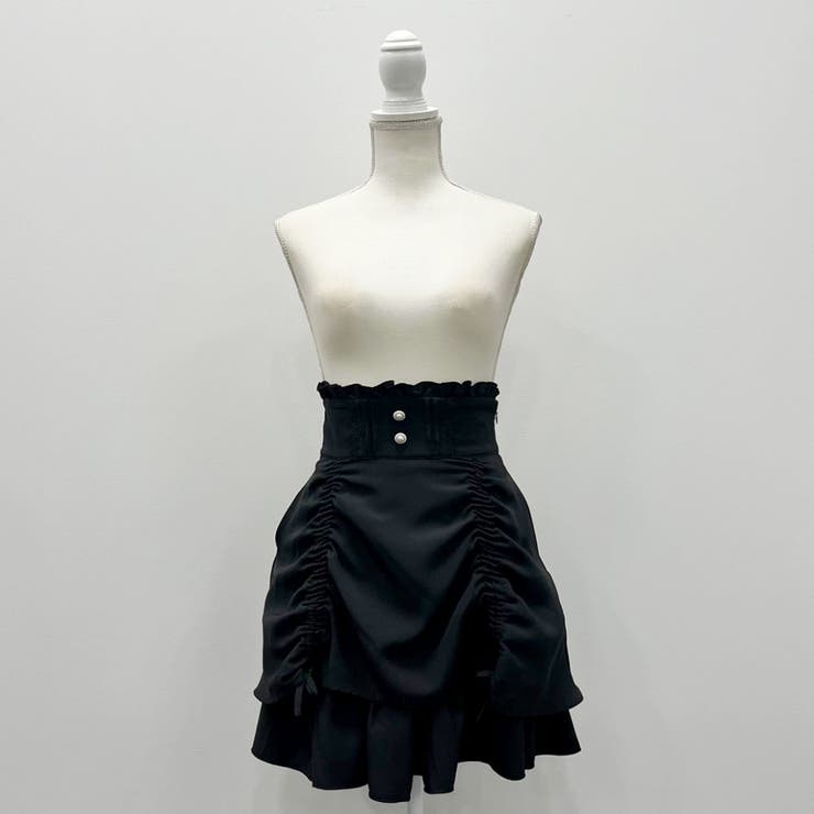 オールブラック | ドロストフリルスカート 量産型 地雷系 夢展望 | DearMyLove