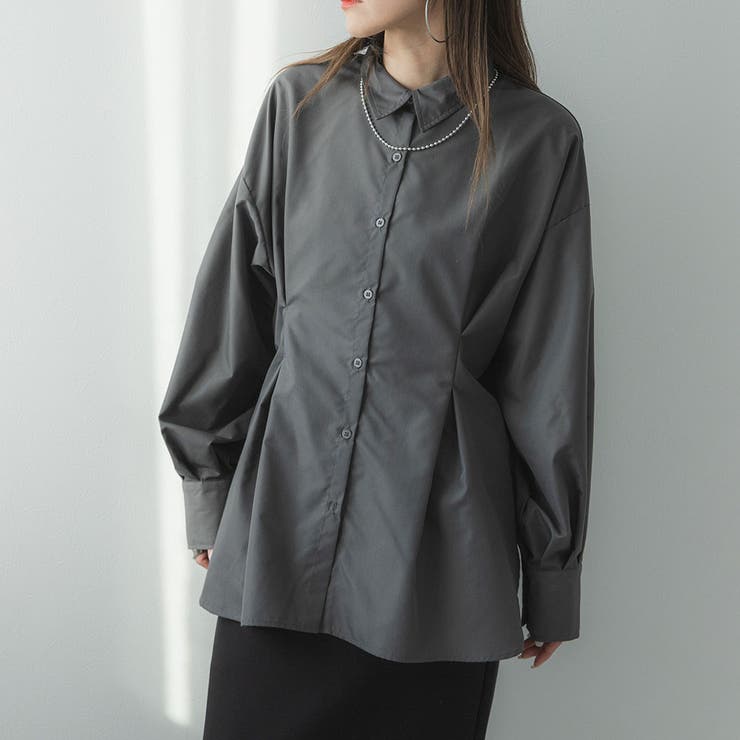 チャコールグレー | ウエストタックシャツ 韓国 夢展望 | 夢展望