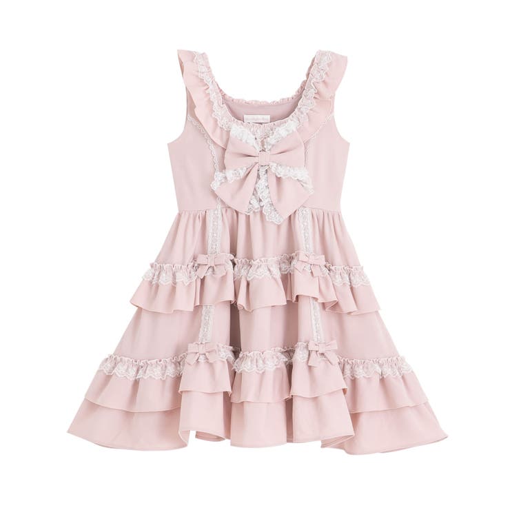 ピンク | フリルたっぷりはしごレースリボンジャンスカ 量産型 地雷系 夢展望 | DearMyLove