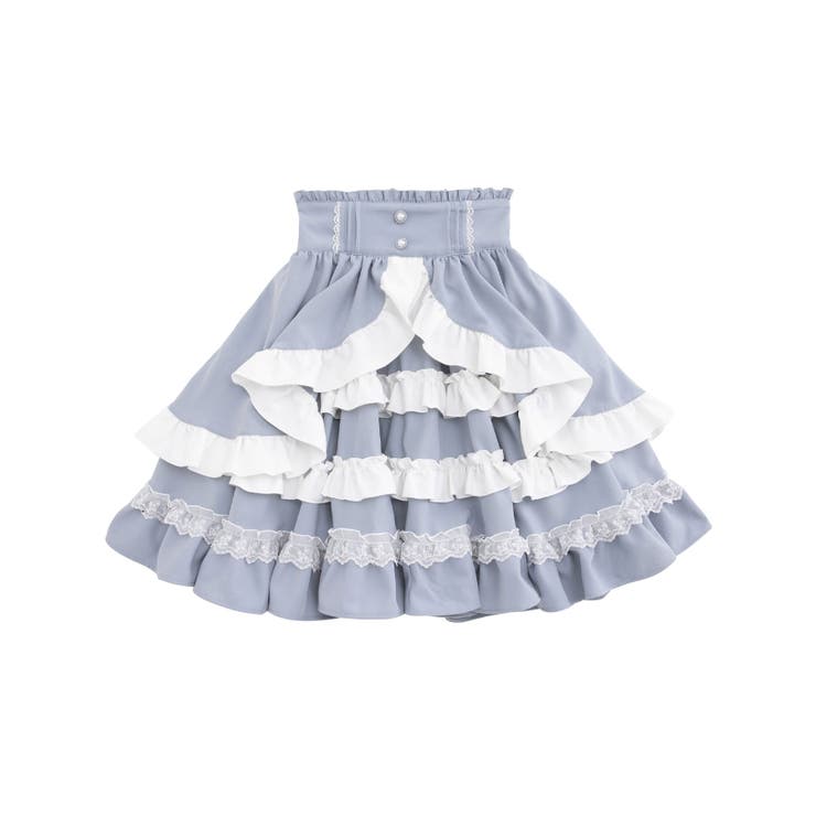 ブルーグレー | フリルたっぷりリボンスカート 量産型 地雷系 夢展望 | DearMyLove